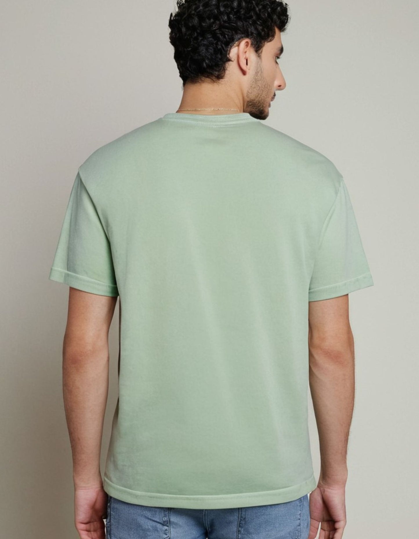 "Balenciaga Drip Logo Tee - Pastel Green"