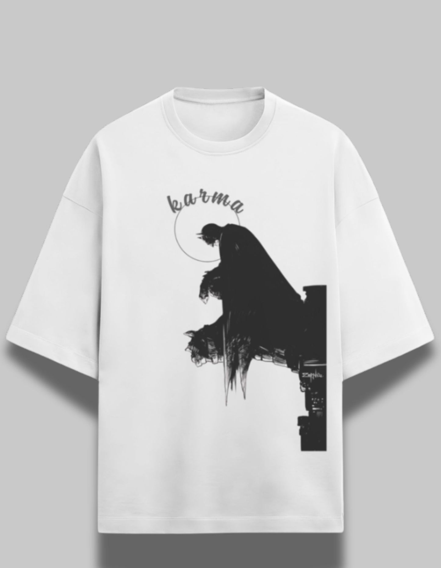 Dark Justice Oversized Printed Tee