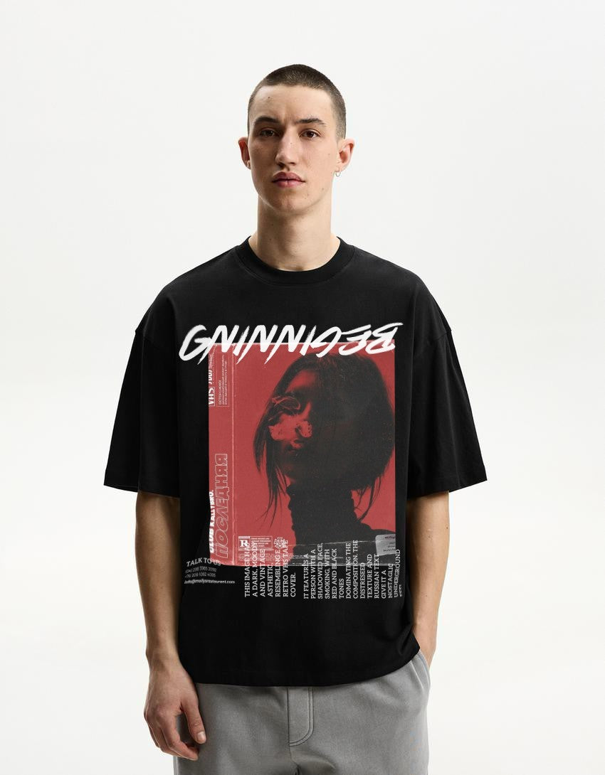 The Beginning: Noir Pulse Oversized Tee