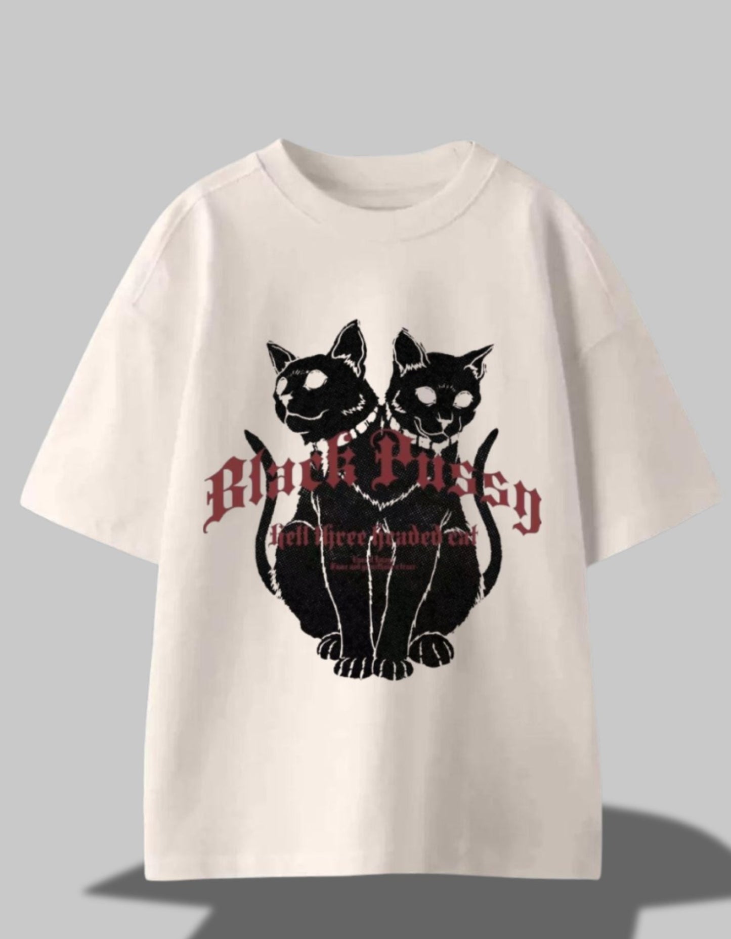 "Black Pussy: Hellfire Doublecat Tee" – Twice the Trouble, Zero Apologies