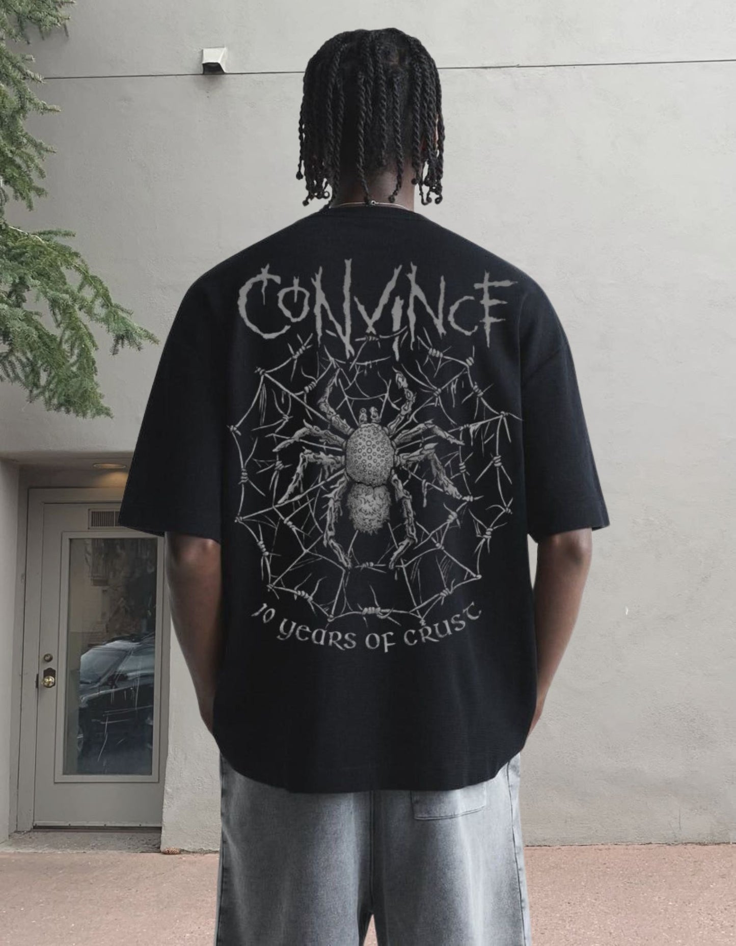 "CONVINCE: 10 Years of Crust Oversized Tee"