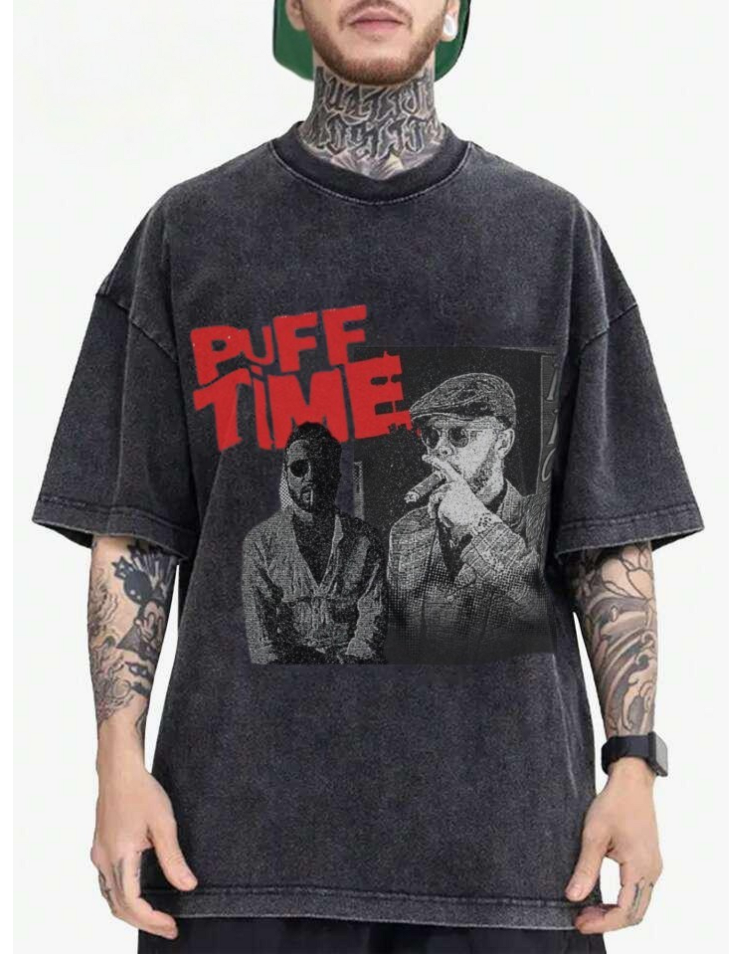"Puff Time" Streetwear Oversized T-Shirt