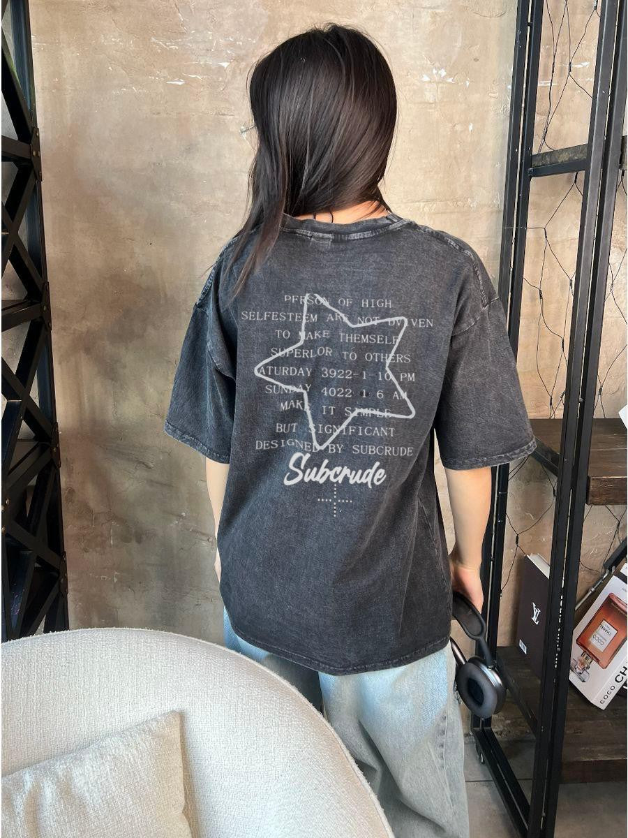 "Subcrude Star Statement Oversized Tee"