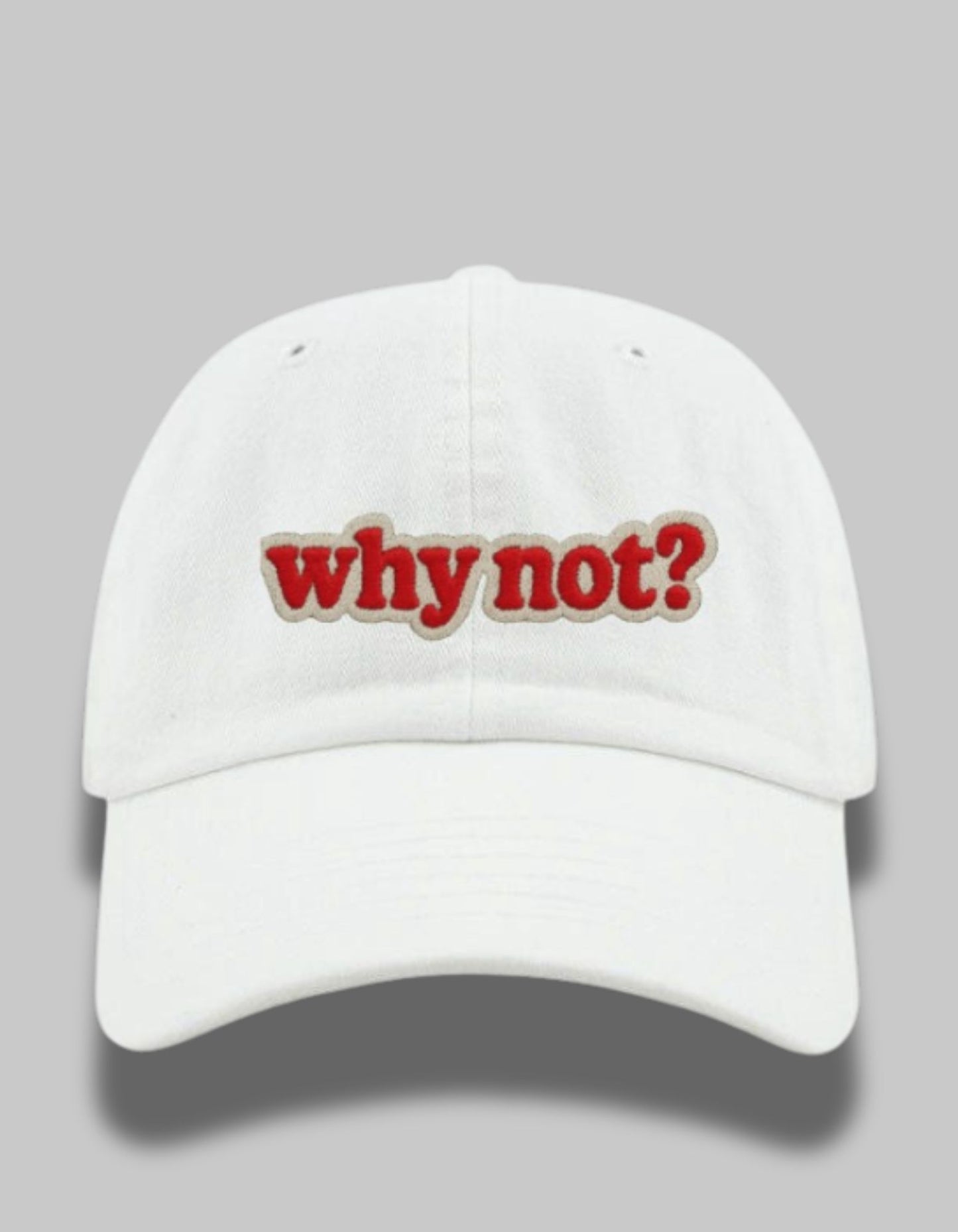 “Why Not?” Embroidered Bold Cap