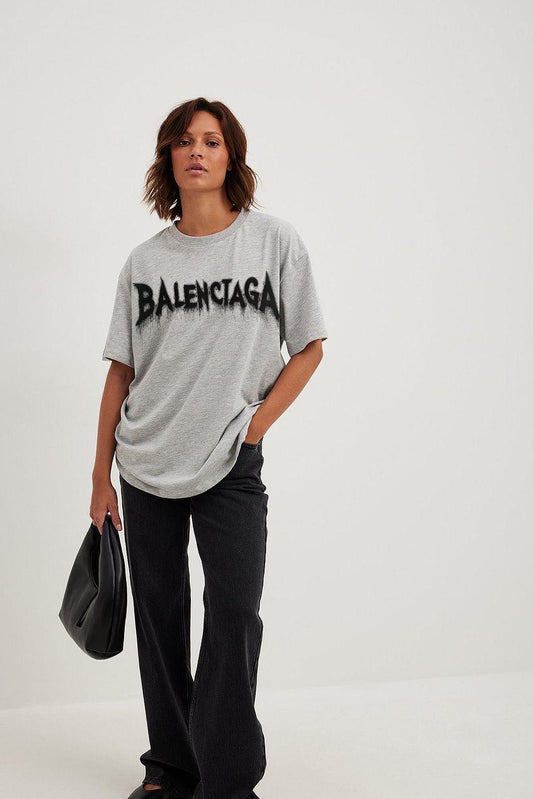 "Gothic Drip Logo Tee - Grey"