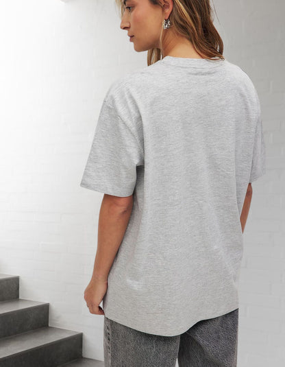 "Gothic Drip Logo Tee - Grey"