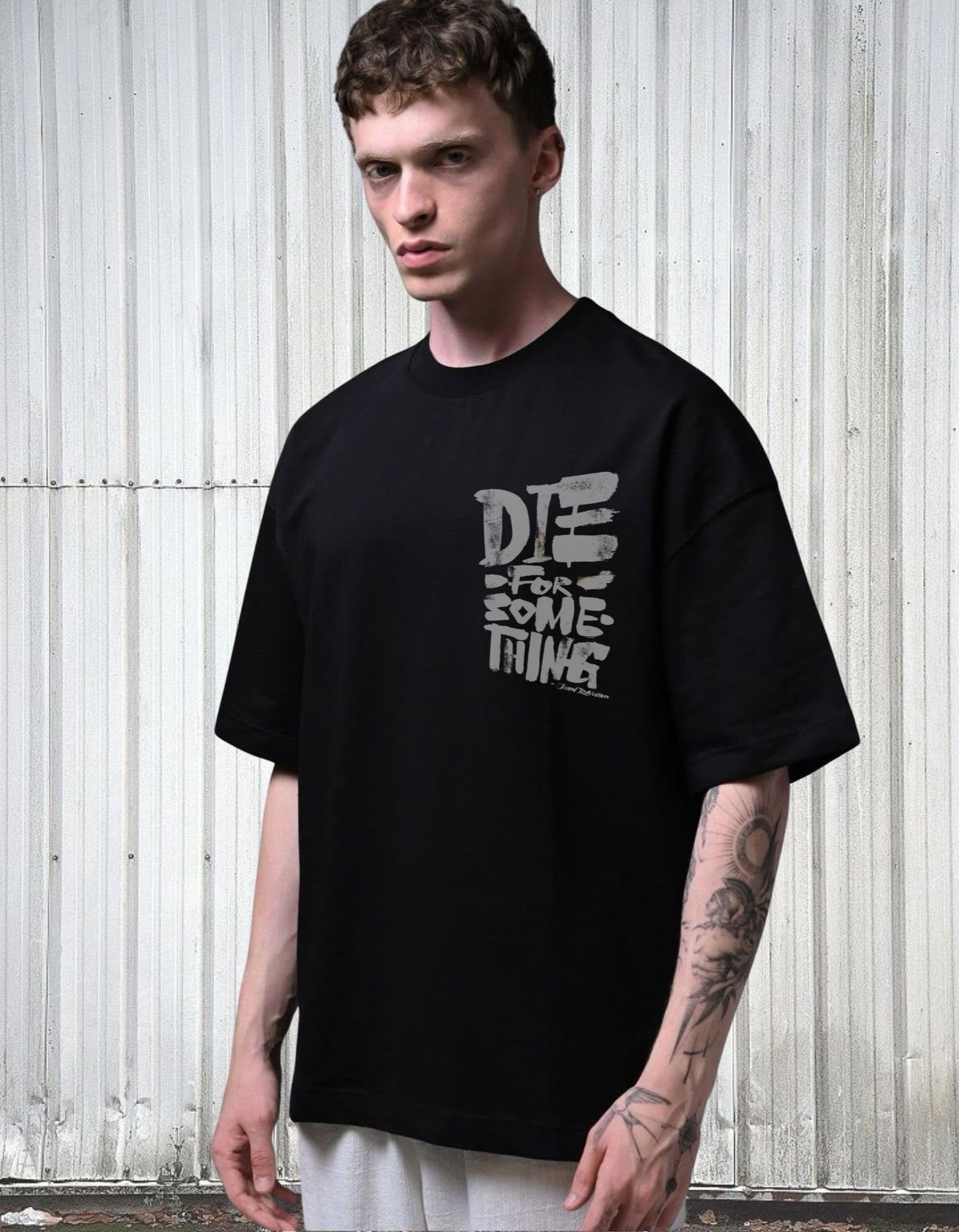 Die for Something Oversized Statement Tee