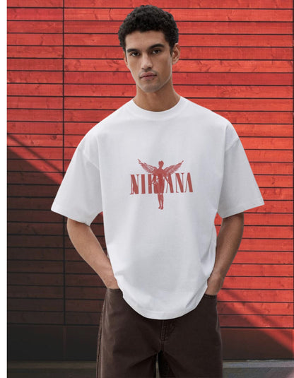 Nirvana Tribute Oversized Printed  Tee