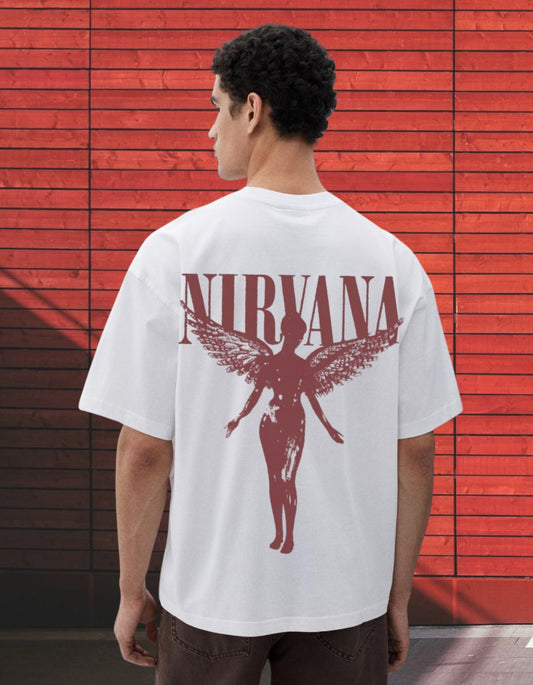 Nirvana Tribute Oversized Printed  Tee