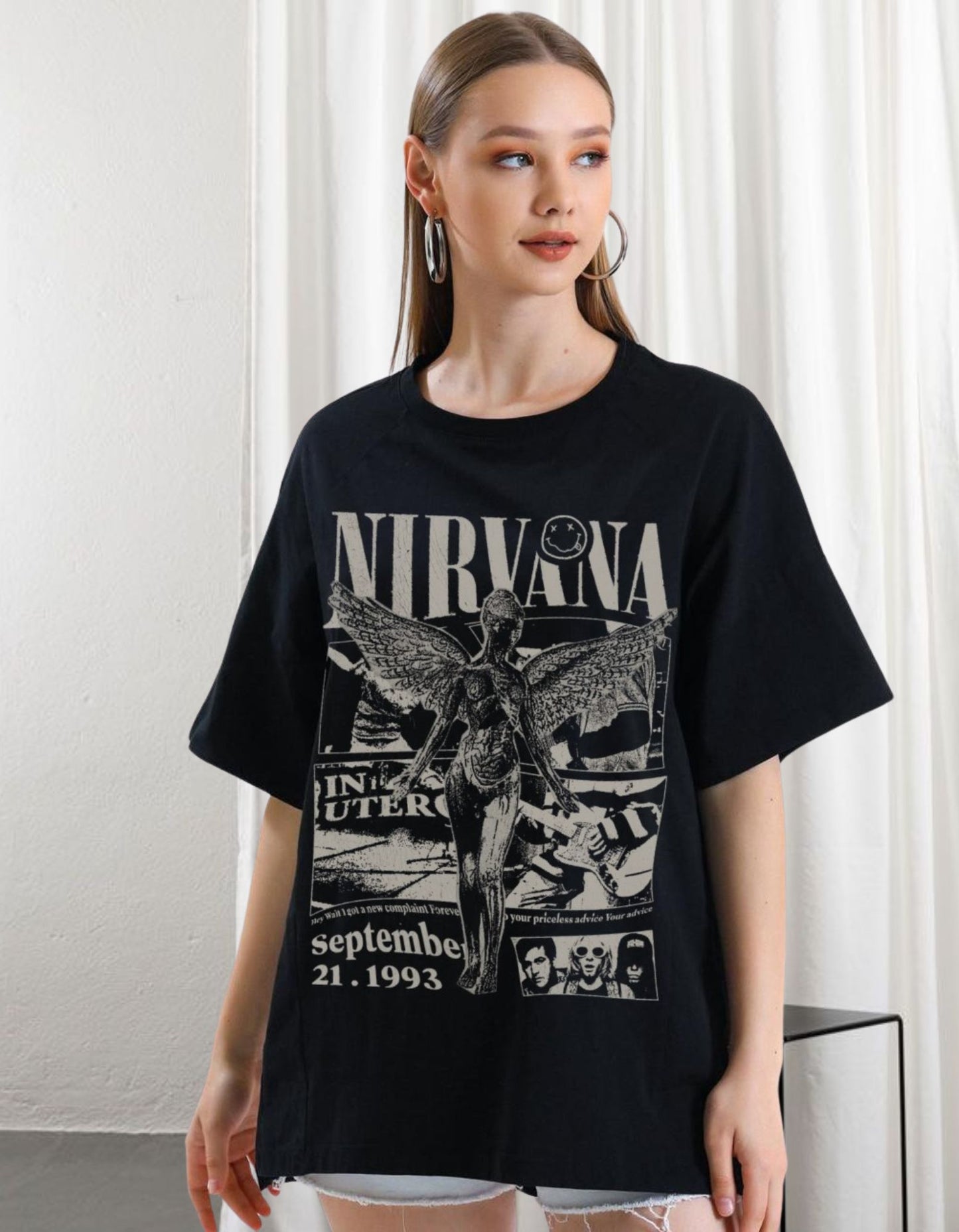 Nirvana "In Utero" Anniversary Oversized Printed Tee