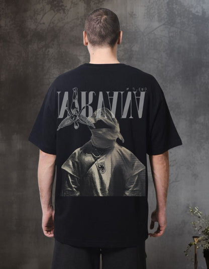 Nirvana Inverted Angel Oversized Printed  T-Shirt
