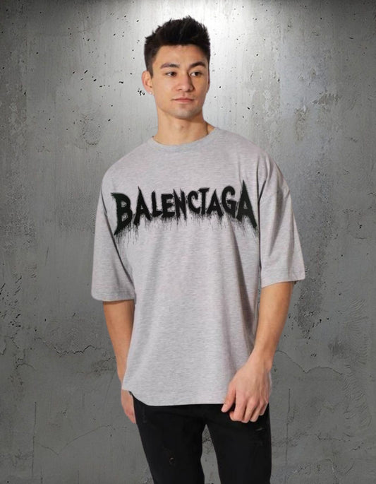 "Gothic Drip Logo Tee - Grey"