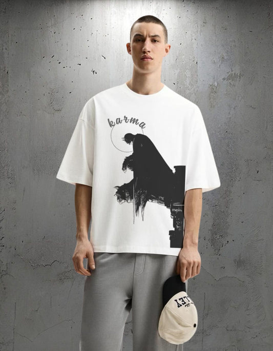 Dark Justice Oversized Printed Tee