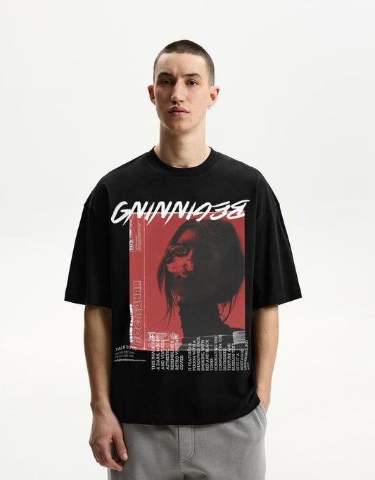 The Beginning: Noir Pulse Oversized Tee
