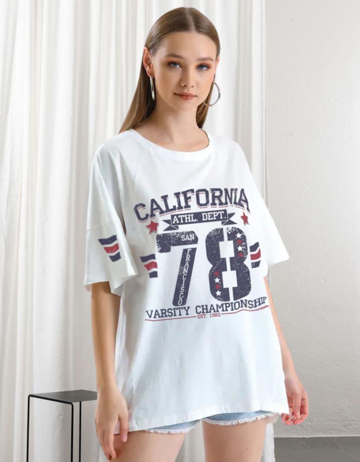 Cali Varsity Oversized Tee