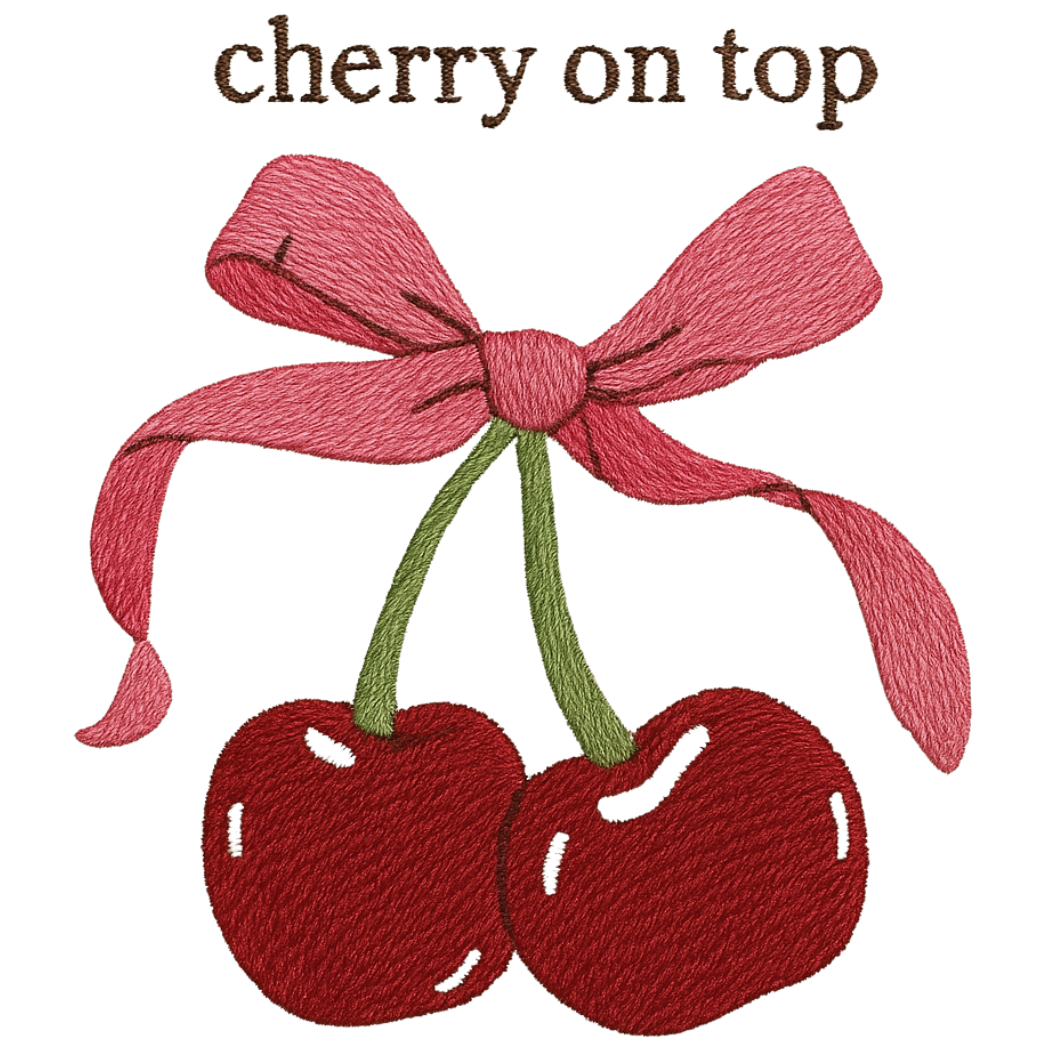 "Cherry On Top" Embroidered Cap