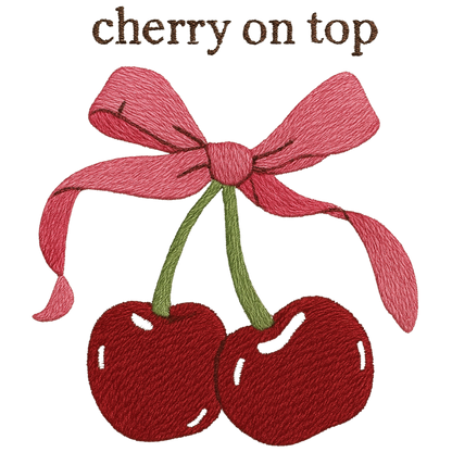 "Cherry On Top" Embroidered Cap