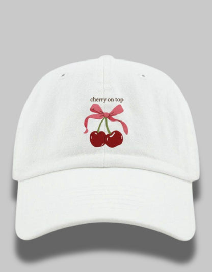 "Cherry On Top" Embroidered Cap