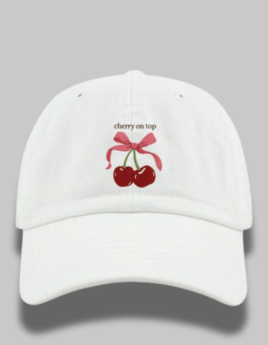 "Cherry On Top" Embroidered Cap