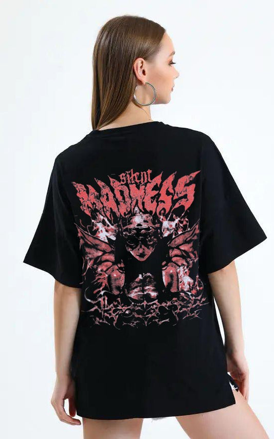 Silent Madness Graphic Oversized Tee