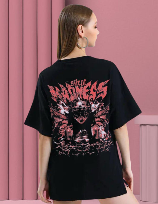 Silent Madness Graphic Oversized Tee