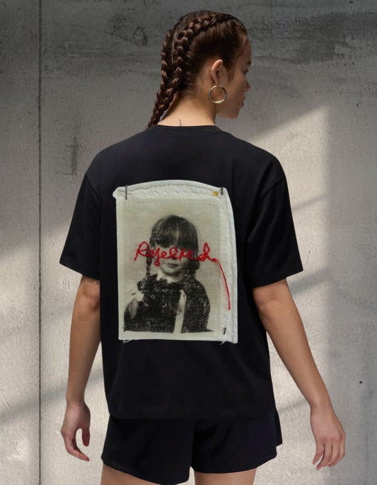 "Rejected Patchwork Graphic Tee - Black"