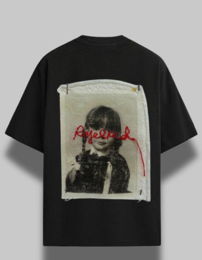 "Rejected Patchwork Graphic Tee - Black"