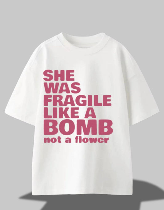 Delicate Power Statement Tee White