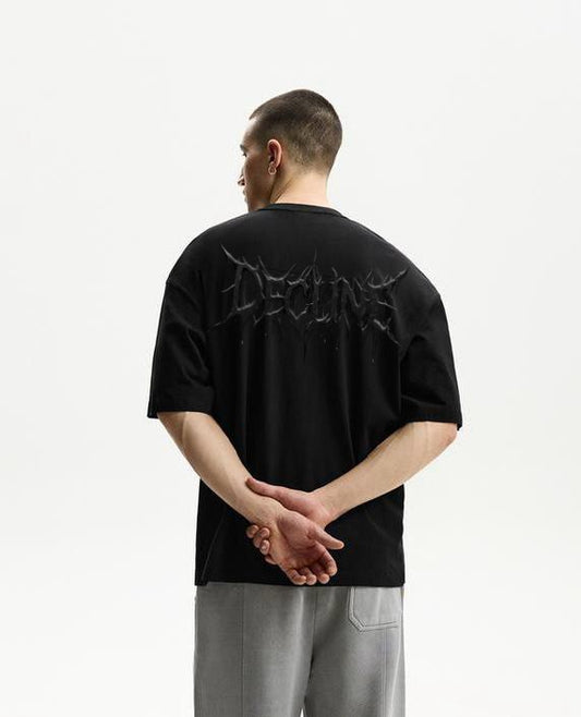 "Shadow Script" Oversized Graphic Tee