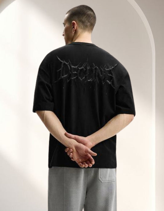 "Shadow Script" Oversized Graphic Tee