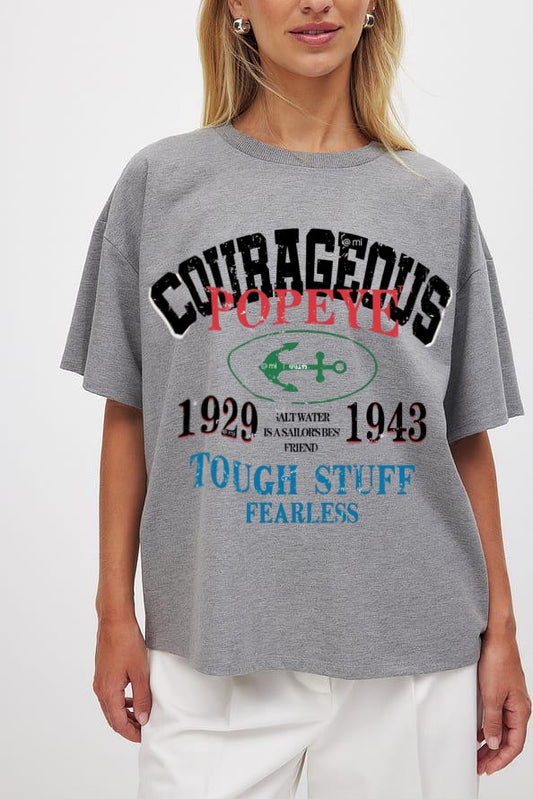 Popeye Courage Graphic Oversized Tee