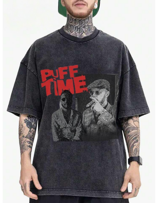 "Puff Time" Streetwear Oversized T-Shirt