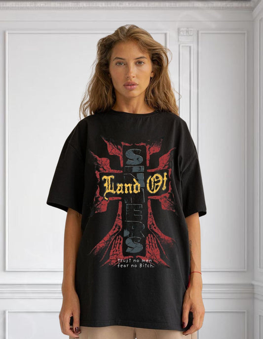 Land of Sinners Statement Oversized Tee