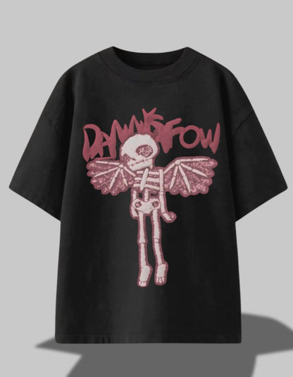 Winged Bones Tee Black