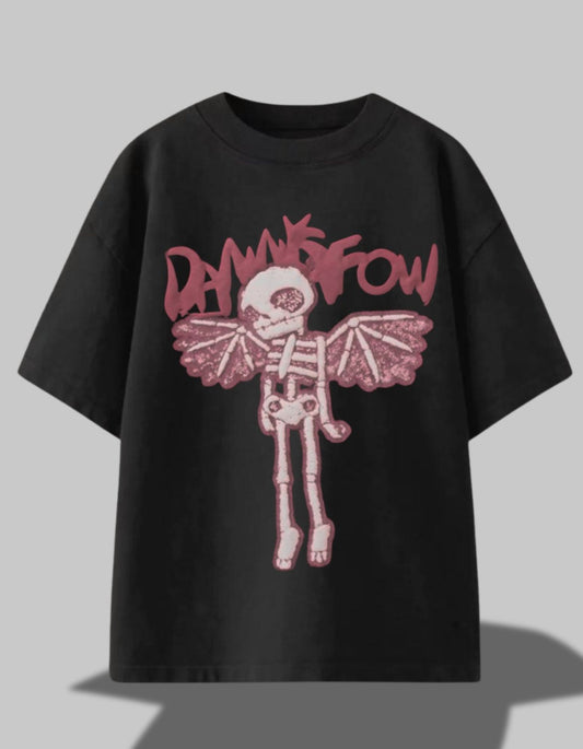 Winged Bones Tee Black