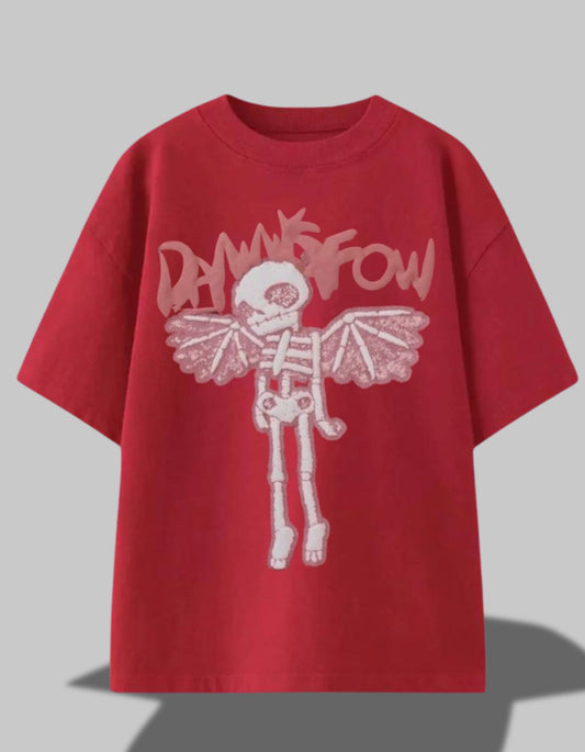 Winged Bones Tee Red