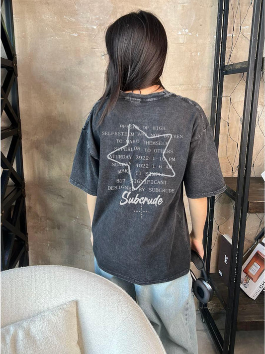 "Subcrude Star Statement Oversized Tee"