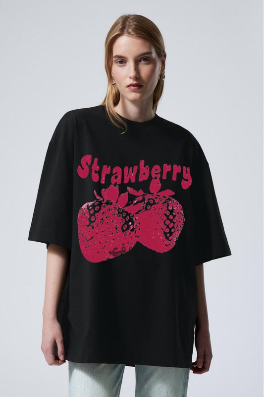 Bold Strawberry Oversized T-Shirt