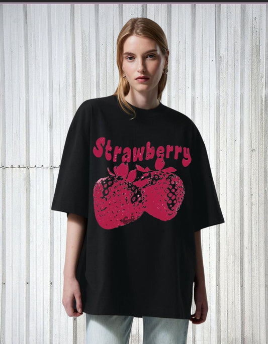 Bold Strawberry Oversized T-Shirt