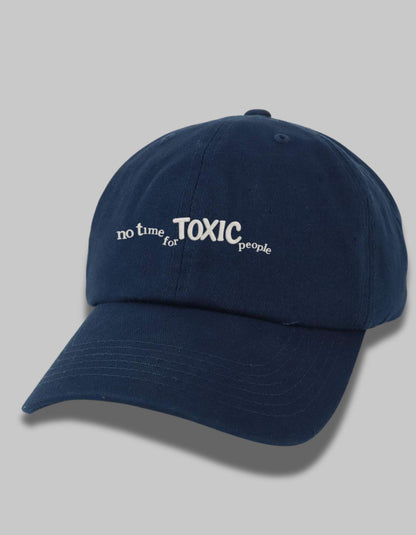 "No Time for Toxic" Curve Text Cap