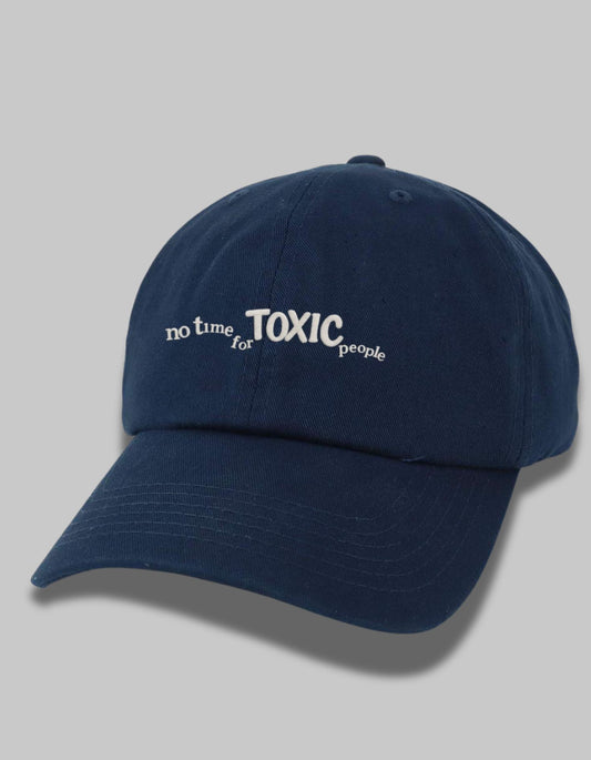 "No Time for Toxic" Curve Text Cap