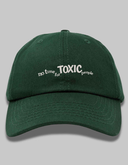 "No Time for Toxic" Curve Text Cap