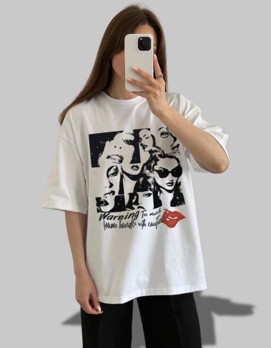 Femme Warning Oversized Tee