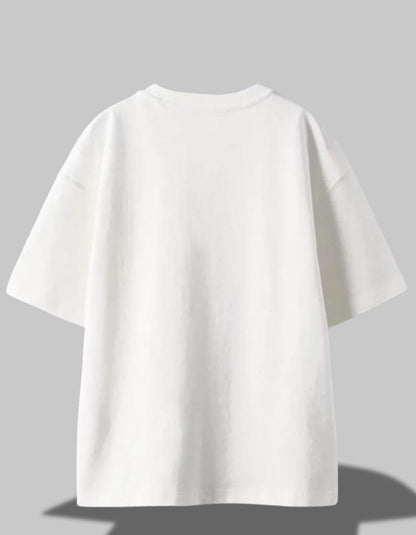 "Not a Morning Mood" Oversized Tee White