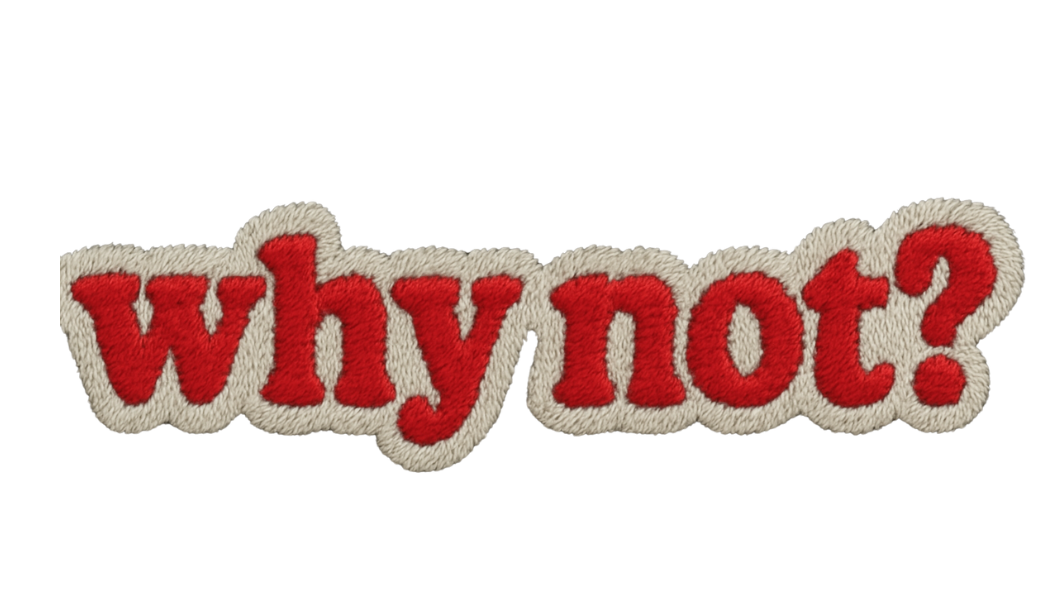 “Why Not?” Embroidered Bold Cap