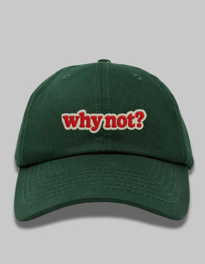 “Why Not?” Embroidered Bold Cap